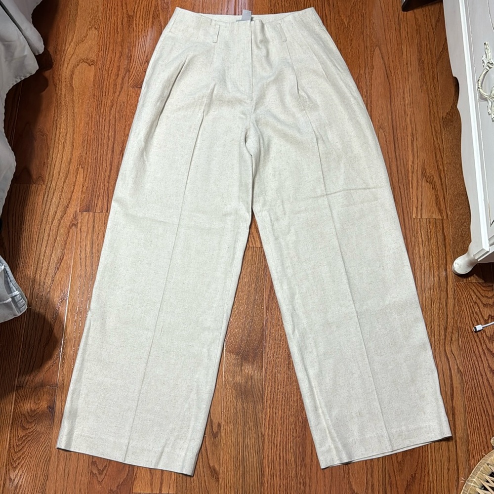 Linen blend pants